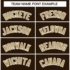 Brown Old Gold-White Varsity Full-Snap Letterman Jacket 5