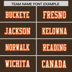 Brown Orange Gradient Side Pattern Authentic Football Jersey 3