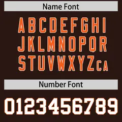 Brown Orange Side Stripe Authentic Football Jersey 4