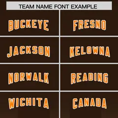 Brown Orange Vertical Gradient Stripe Team Football Jersey 3