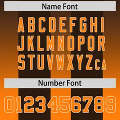 Brown Orange Vertical Gradient Stripe Team Football Jersey 4