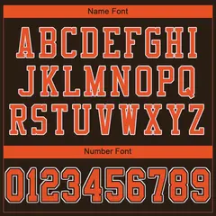 Brown Orange-White Classic Mesh Football Jersey 3