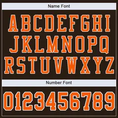 Brown Orange-White Classic Mesh Football Jersey 3
