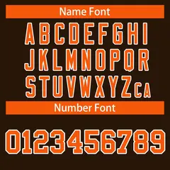 Brown Orange-White Classic Style Hockey Jersey 3