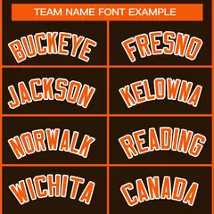 Brown Orange-White Classic Style Hockey Jersey 3