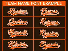 Brown Orange-White Classic Style Hockey Jersey 3