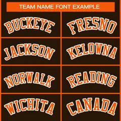 Brown Orange-White Classic Style Hockey Jersey 3