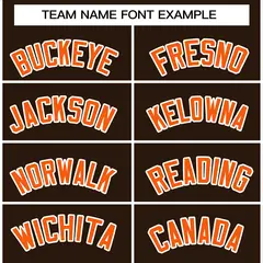 Brown Orange-White Full-Snap Varsity Letterman Jacket 3