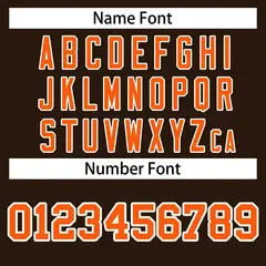 Brown Orange-White Full-Snap Varsity Letterman Jacket 4