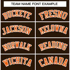 Brown Orange-White Full-Snap Varsity Letterman Jacket 5