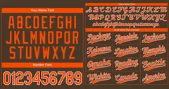 Brown Orange-White Hook Classic Authentic Baseball Jersey 3