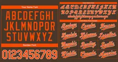 Brown Orange-White Hook Classic Authentic Baseball Jersey 3