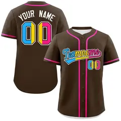 Brown Pansexuality Pride Month Baseball Jersey