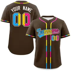 Brown Pansexuality Pride Month Baseball Jersey 1
