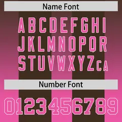 Brown Pink Gradient Vertical Stripe Team Football Jersey 4