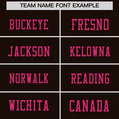 Brown Pink Sequin Lettering Moisture-Wicking Football Jersey 3
