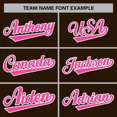 Brown Pink-White Classic Varsity Full-Snap Letterman Jacket 5
