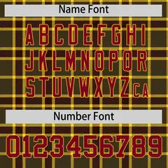 Brown Plaid Authentic Baseball Jersey 4