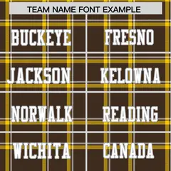 Brown Plaid Pattern Authentic Football Jersey 3
