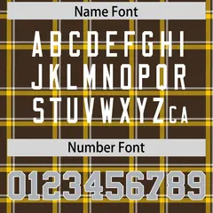 Brown Plaid Pattern Authentic Football Jersey 4