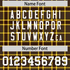 Brown Plaid Pattern Authentic Football Jersey 4