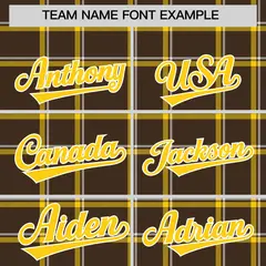 Brown Plaid Varsity Letterman Baseball Jacket 3