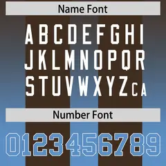 Brown Powder Blue Gradient Vertical Stripe Football Jersey 4