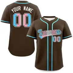 Brown Powder Blue Transgender Pride Month Baseball Jersey