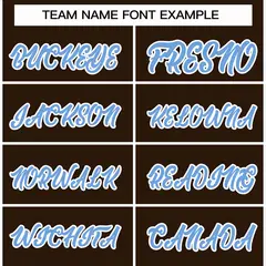 Brown Powder Blue-White Varsity Full-Snap Letterman Jacket 3
