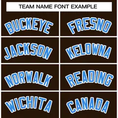 Brown Powder Blue-White Varsity Full-Snap Letterman Jacket 5