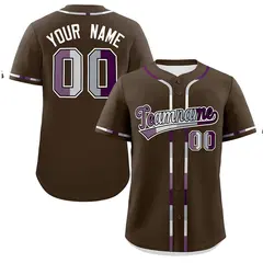 Brown Pride Month Classic Style Genderless Baseball Jersey 1