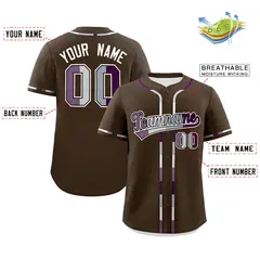 Brown Pride Month Classic Style Genderless Baseball Jersey 2