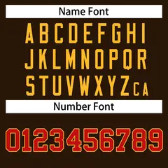 Brown Red-Gold Classic Style Hockey Jersey 4