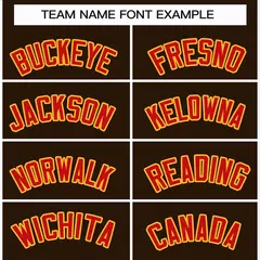 Brown Red-Gold Classic Style Hockey Jersey 3