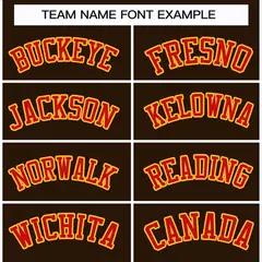 Brown Red-Gold Classic Style Hockey Jersey 3
