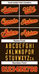 Brown Red-Gold Classic Style Hockey Jersey 3
