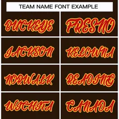 Brown Red-Gold Classic Style Hockey Jersey 3