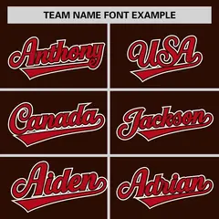 Brown Red Half Stripe Authentic Baseball Jersey 3