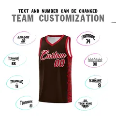 Brown Red Indians Pattern Sports Uniform Basketball Jersey 4