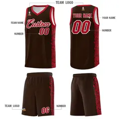 Brown Red Indians Pattern Sports Uniform Basketball Jersey 5