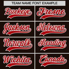 Brown Red Reversible Raglan Sleeves Baseball Jersey 7