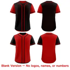 Brown Red Reversible Raglan Sleeves Baseball Jersey 9
