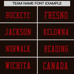 Brown Red Sequin Lettering Moisture-Wicking Football Jersey 3