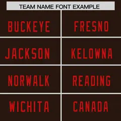 Brown Red Square Neckline Classic Authentic Football Jersey 3