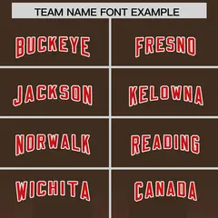 Brown Red Vertical Gradient Stripe Fashion Football Jersey 3
