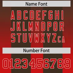 Brown Red Vertical Gradient Stripe Fashion Football Jersey 4