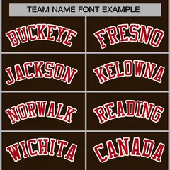 Brown Red-White Classic Varsity Full-Snap Letterman Jacket 5