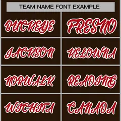 Brown Red-White Classic Varsity Full-Snap Letterman Jacket 5