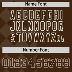 Brown Rhombus Pattern Baseball Jersey 4