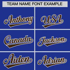 Brown Royal Blue White Short Sleeve Full-Snap Varsity Jacket 5
